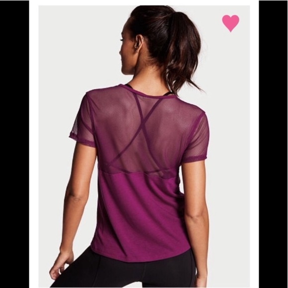 Victoria's Secret Tops - EUC Victoria’s Secret Mesh Short Sleeve Tee Size S